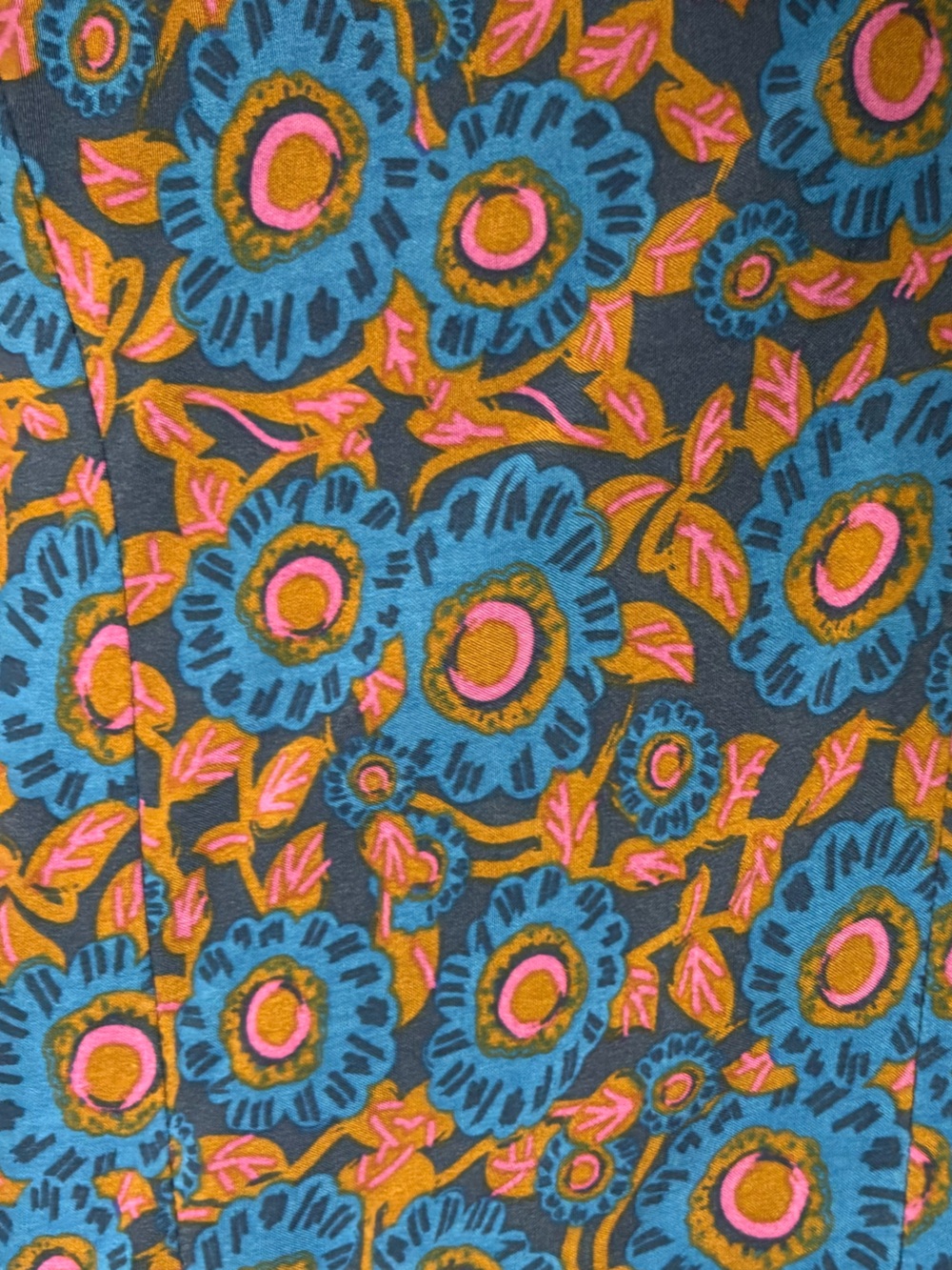 Natural Life Amy Maxi Skirt Teal Boho Floral large Bohemian Art to wear eclectic - Picture 8 of 12